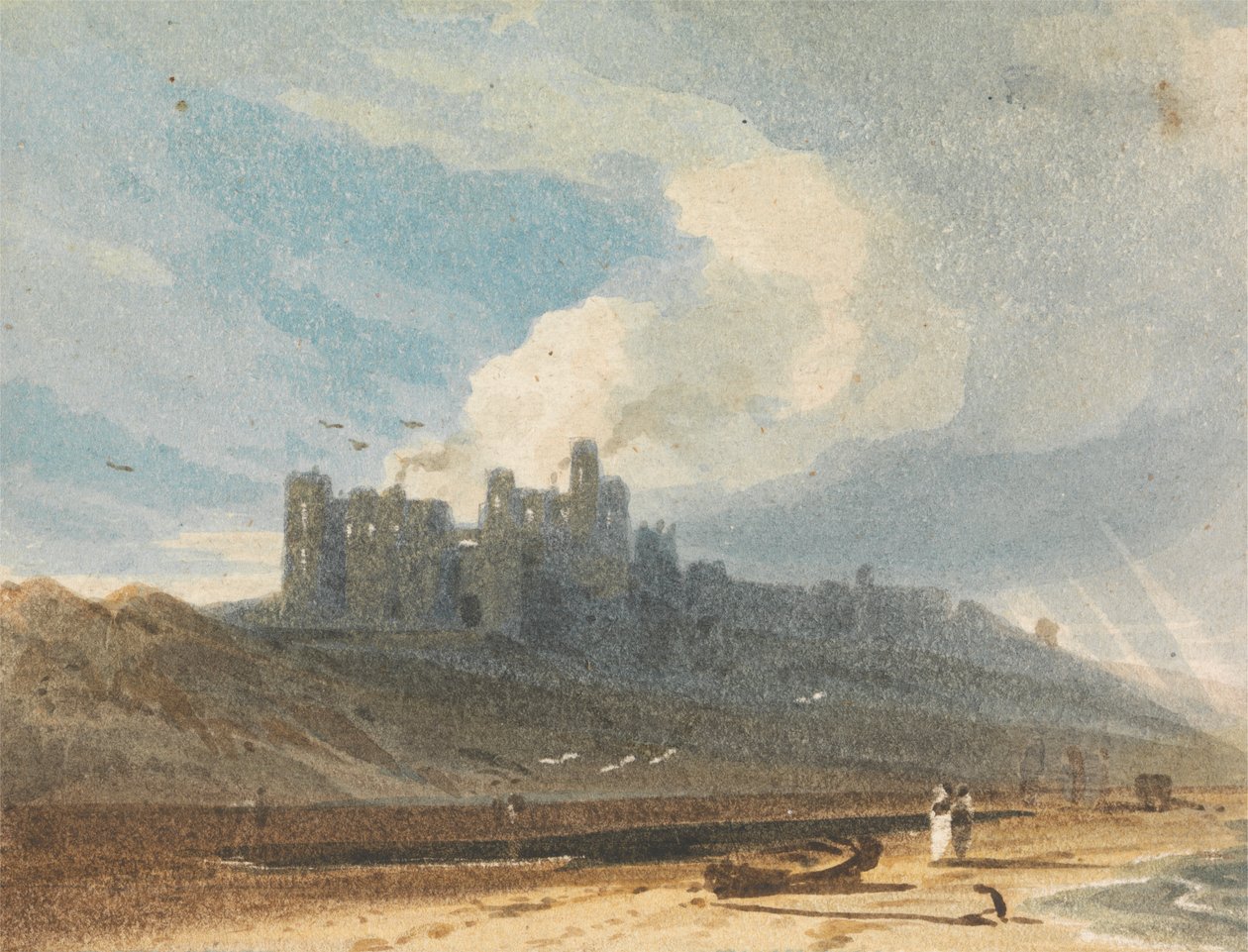 Castillo de Bamburgh, Northumberland de John Varley