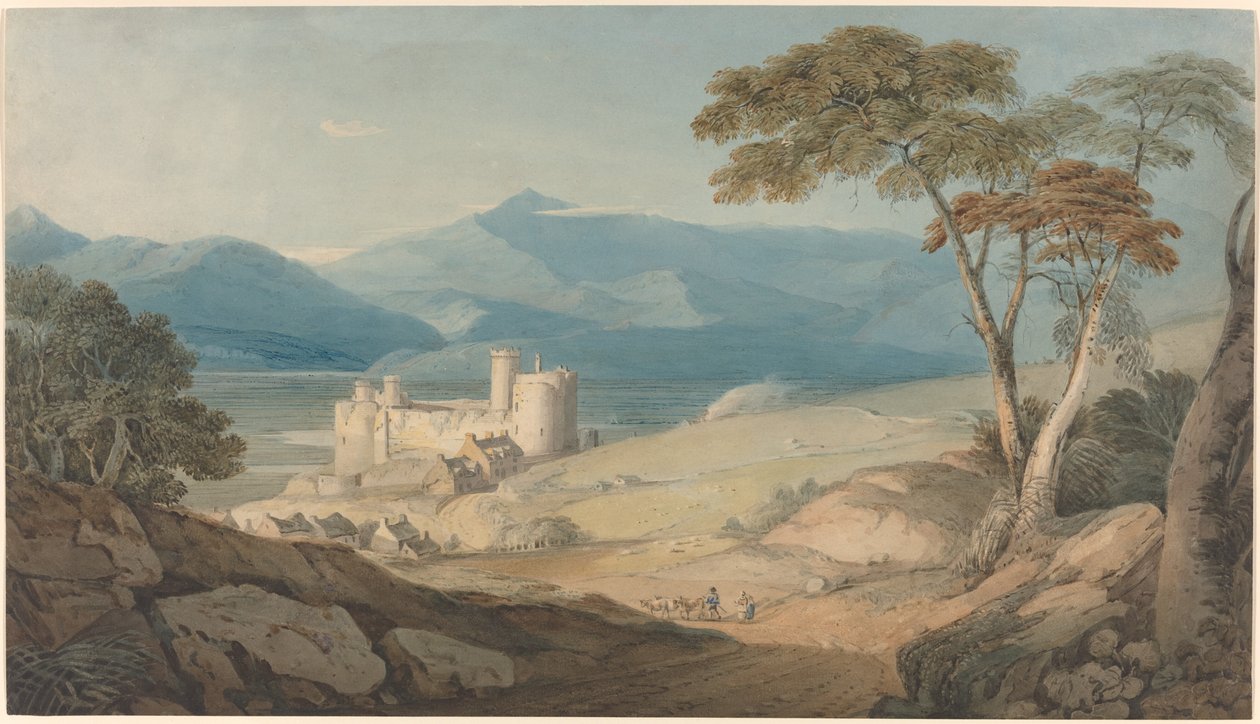 Castillo de Harlech y Snowdon de John Varley