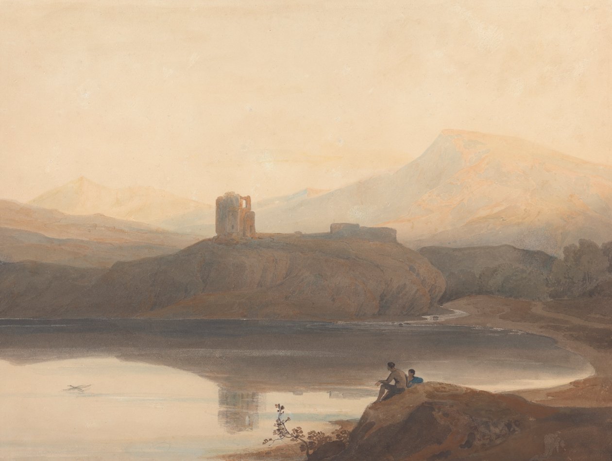 Lago de Llanberis, con el castillo de Dolbadern de John Varley