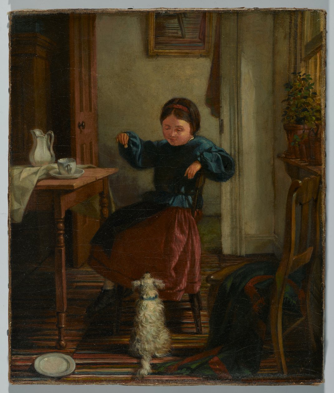 Niña y perro de John Whittaker