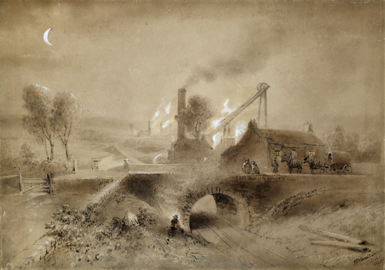 Cabeza de mina y ferrocarril de John Wilson (after) Carmichael