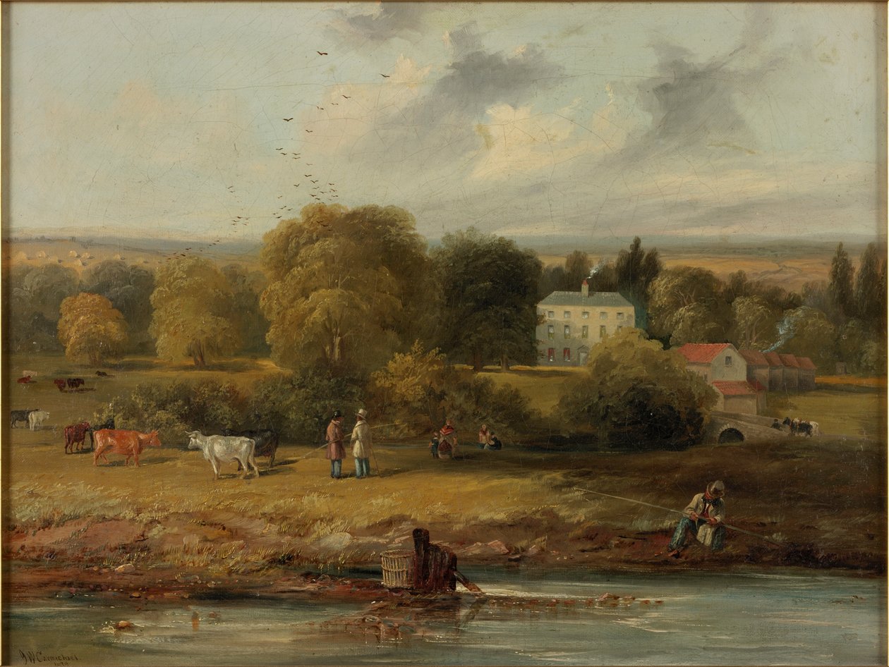 Paisaje con una casa de campo, 1838 de John Wilson Carmichael