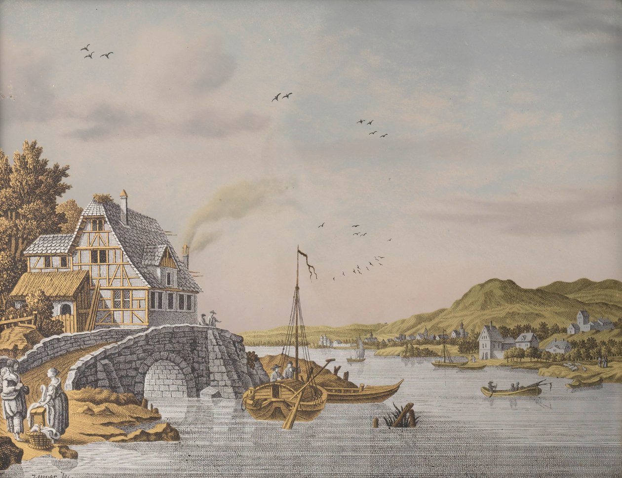Casas a lo largo de un río de Jonas Zeuner