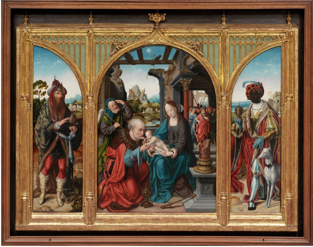 Adoración de los Reyes Magos de Joos van Cleve