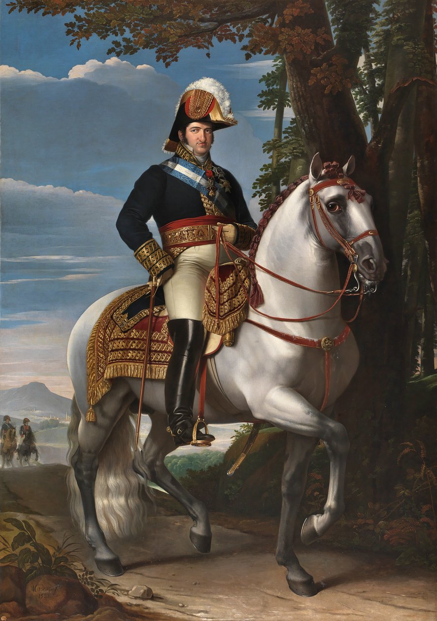 Fernando VII a caballo de José de Madrazo y Agudo