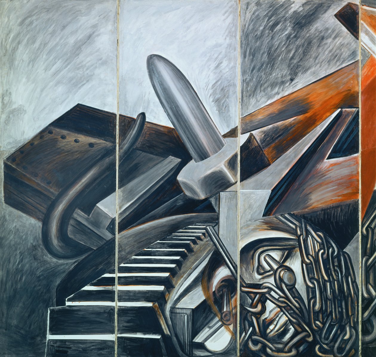Bombardero y tanque de buceo de José Clemente Orozco