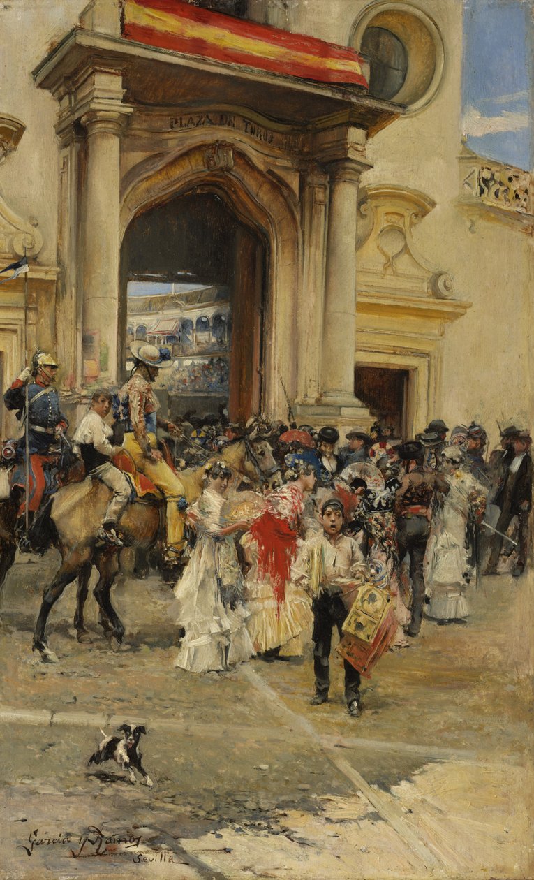 Fuera de la plaza de toros de José García Ramos