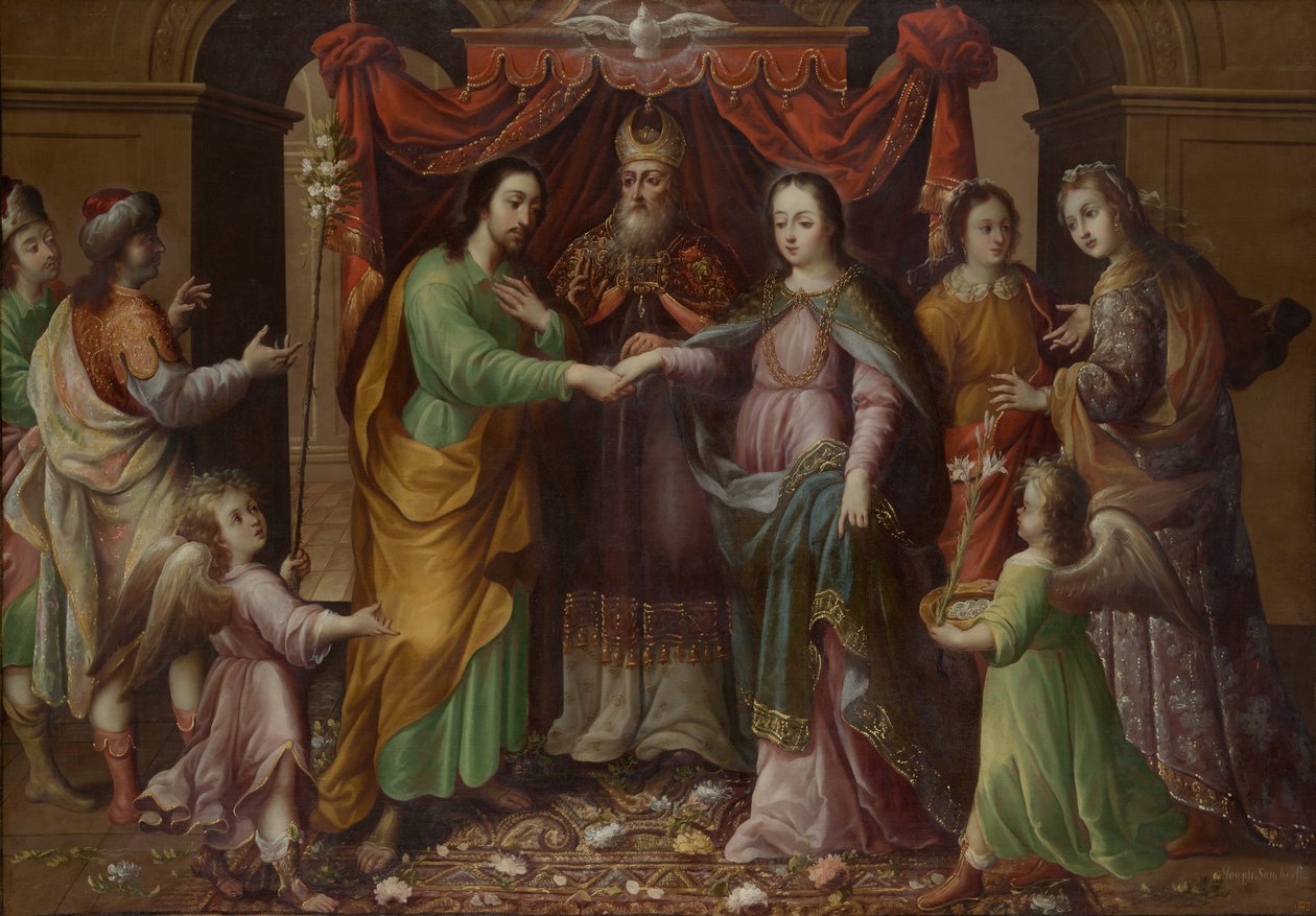 El matrimonio de la Virgen, ca. 1690 de José Sánchez