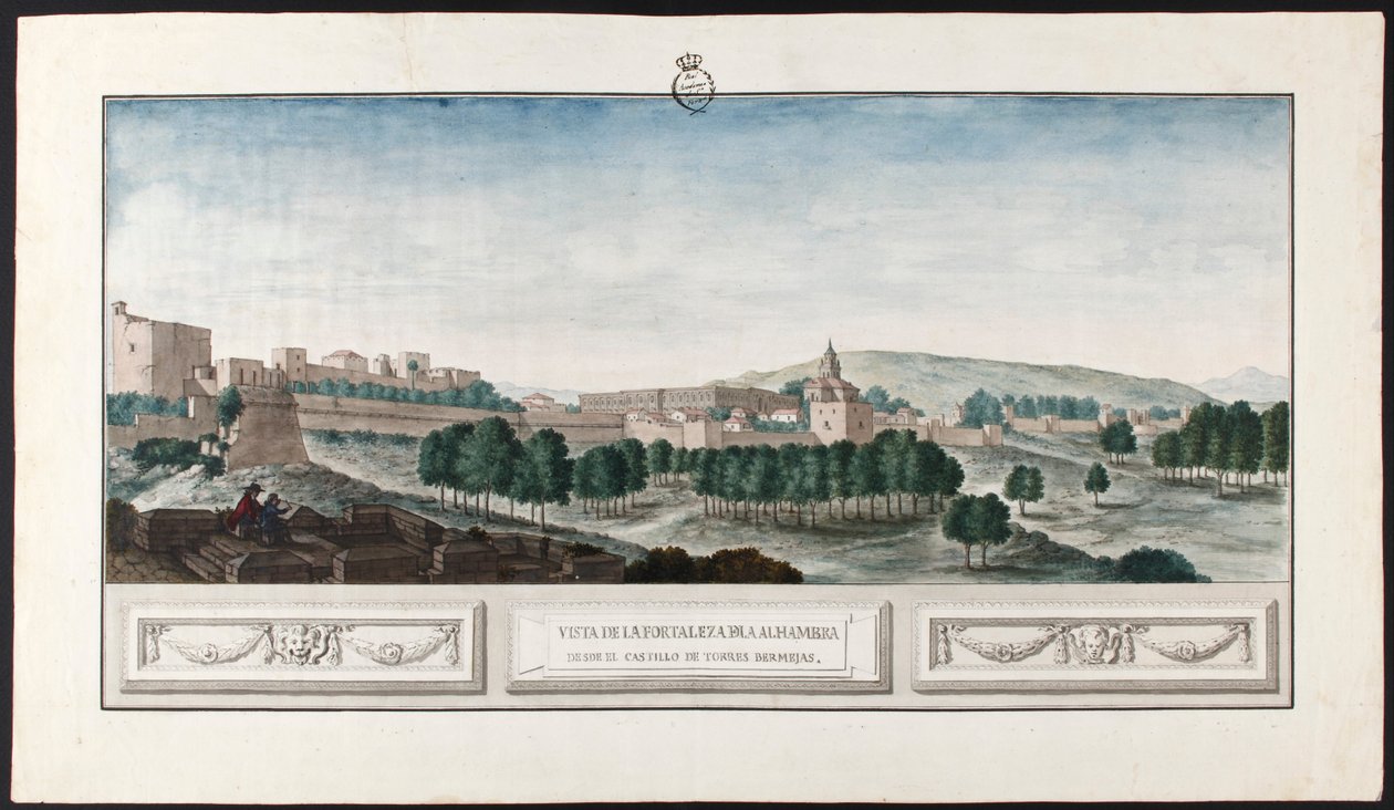 Vista de la Alhambra en Granada de José de Hermosilla