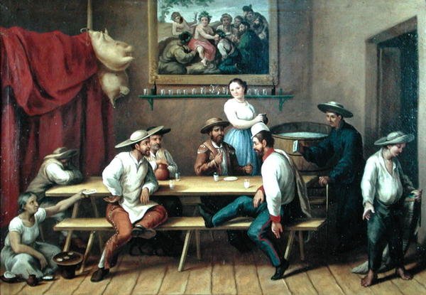 Interior de una posada de Jose Agustin Arrieta