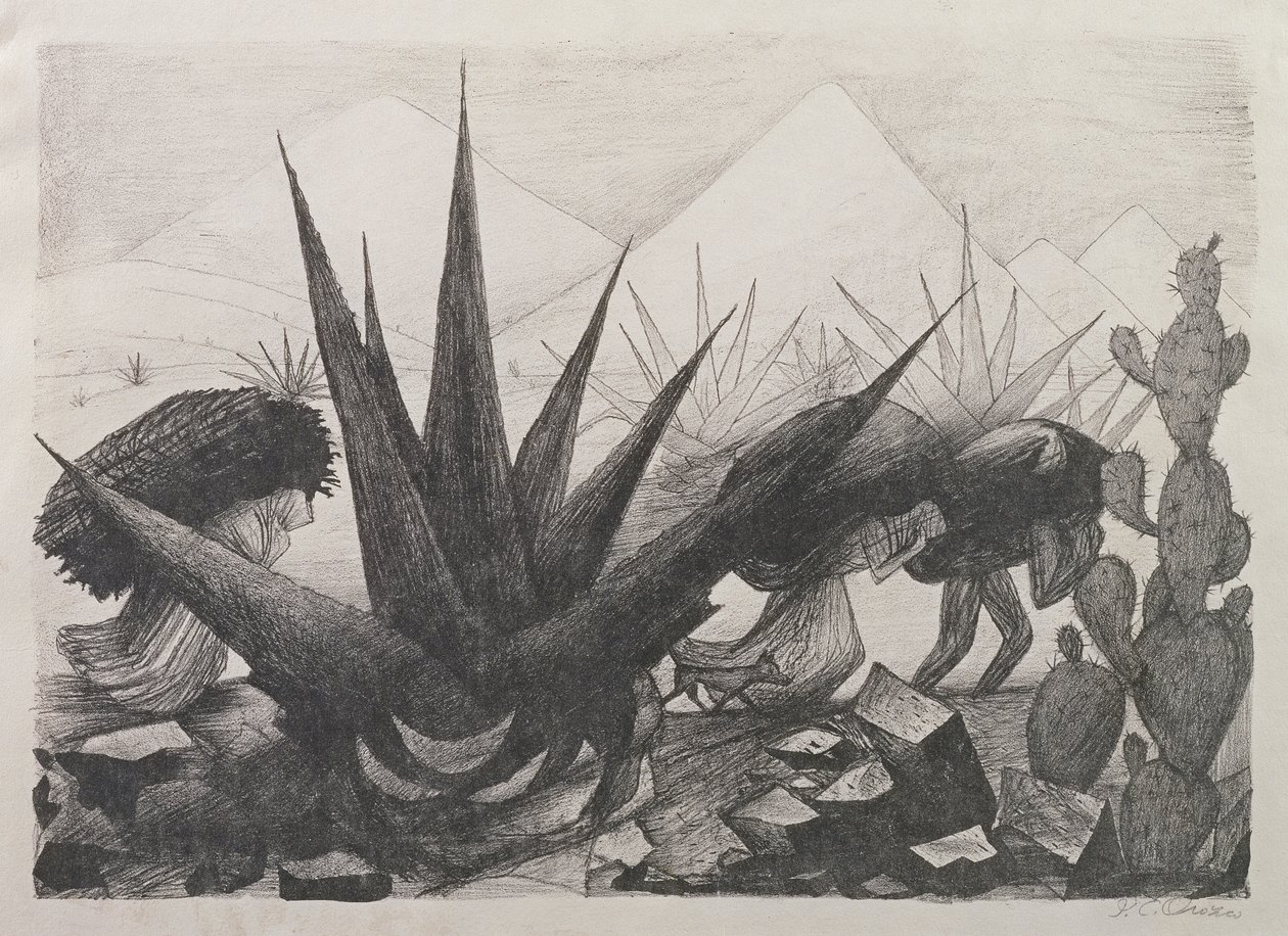 Los indios y las plantas de Magney de José Clemente Orozco