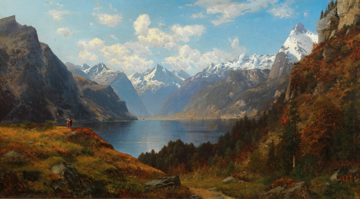 El lago de Uri visto desde Rütli de Josef Schoyerer
