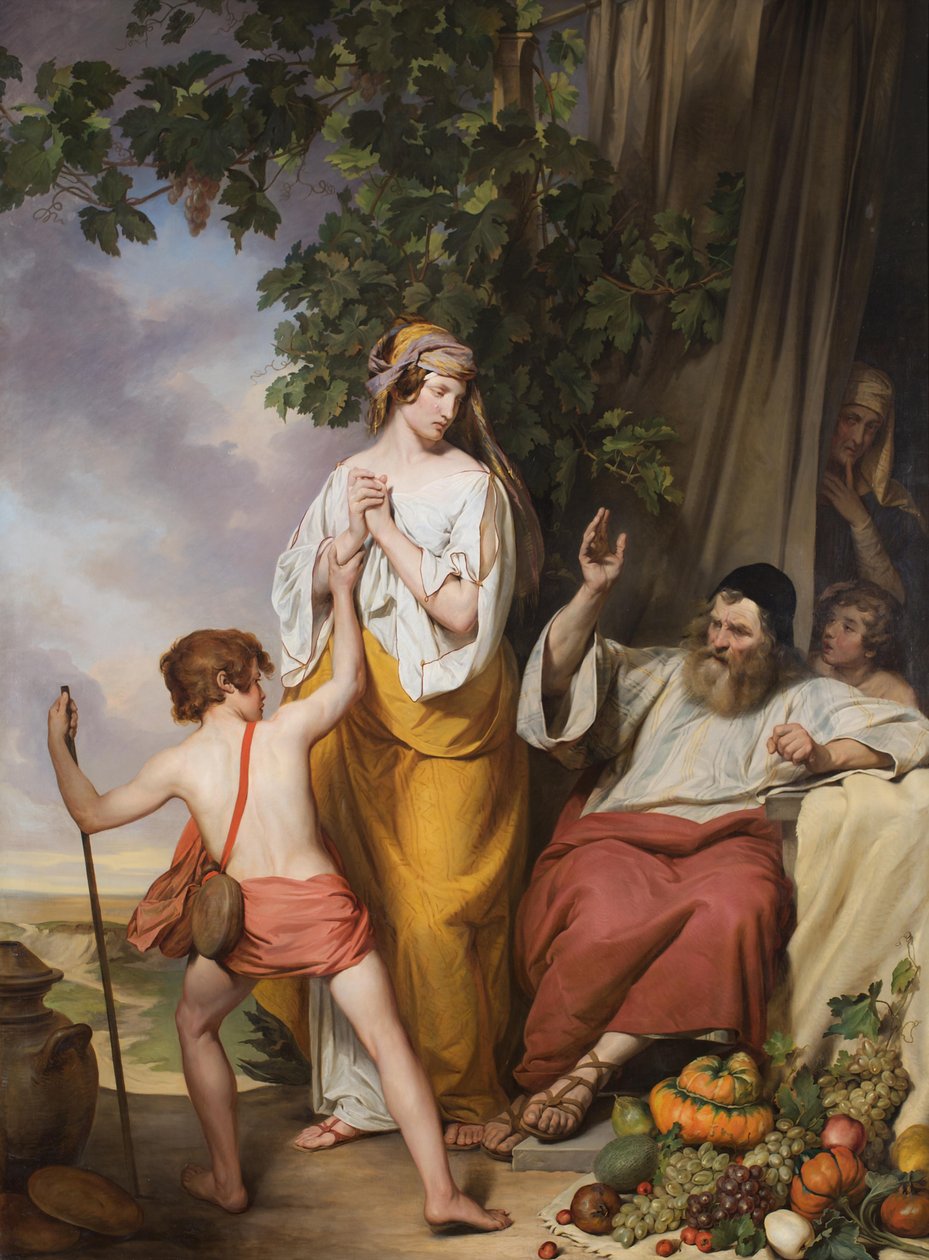 Abraham rechaza a Agar e Ismael de Josef Danhauser