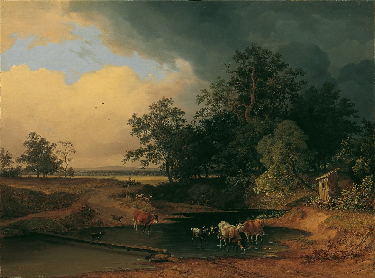 Au paisaje en el estado de ánimo de la tarde de Josef Feid