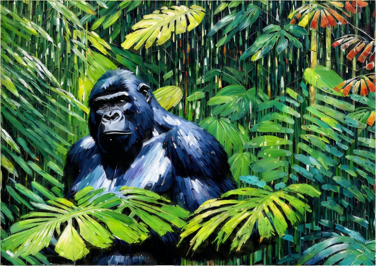 Animales: Gorila 1 de Josef Johann Michel