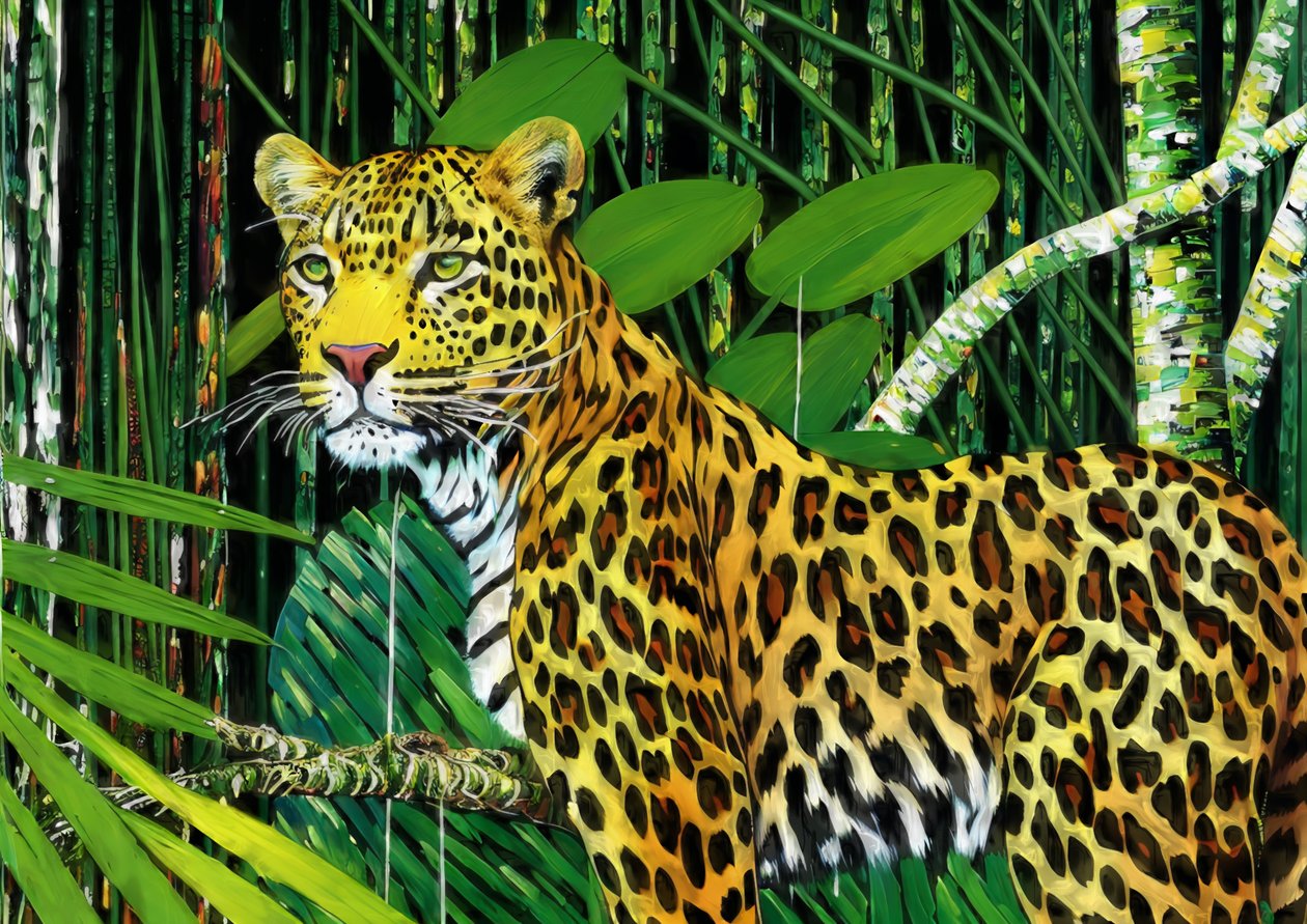 Animales: Leopardo 1 de Josef Johann Michel
