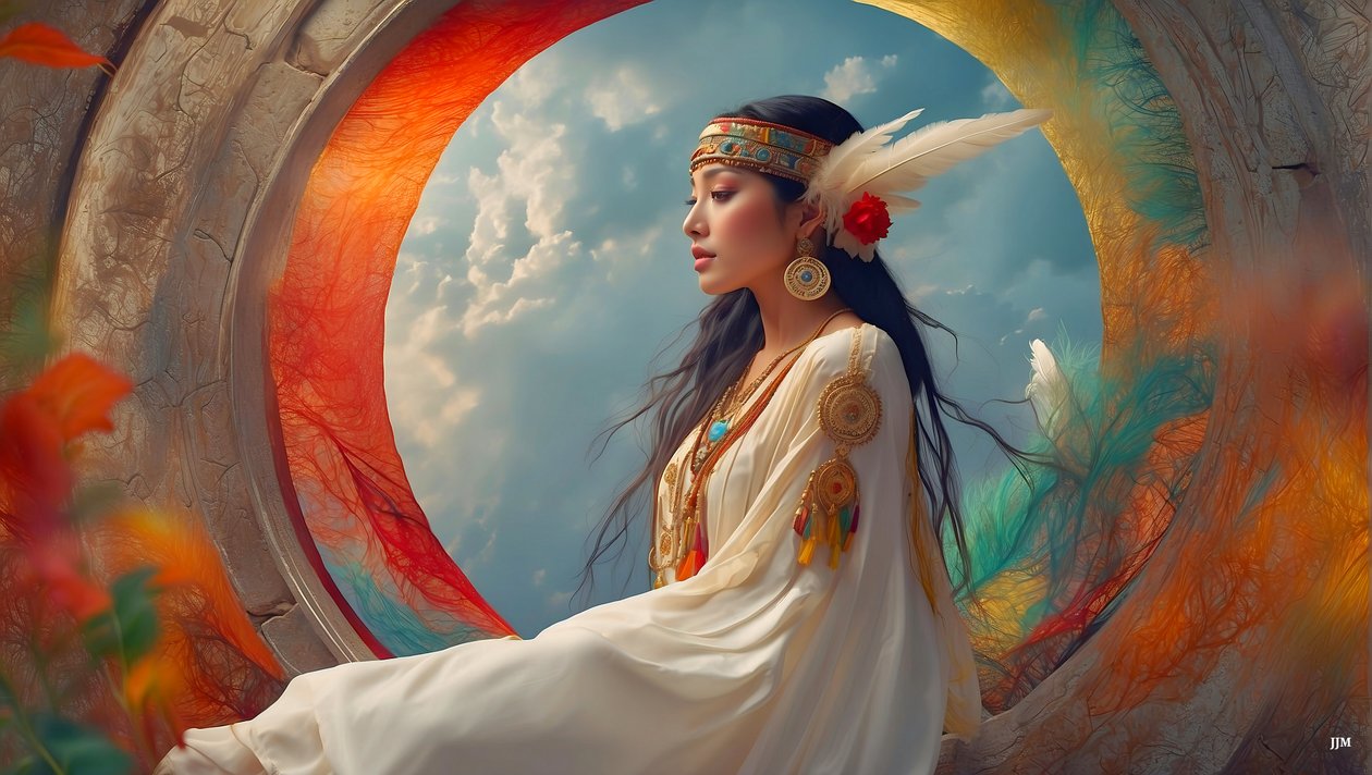 Dreamcore-breathlessly timeless_native american-05 de Josef Johann Michel