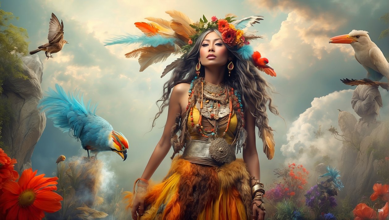 Dreamcore_dreamlike_scene-native american_02 de Josef Johann Michel