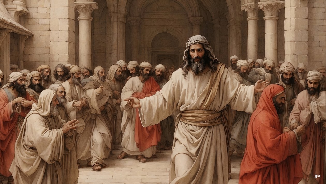 Jesús_expulsa a los mercaderes del templo_03 de Josef Johann Michel