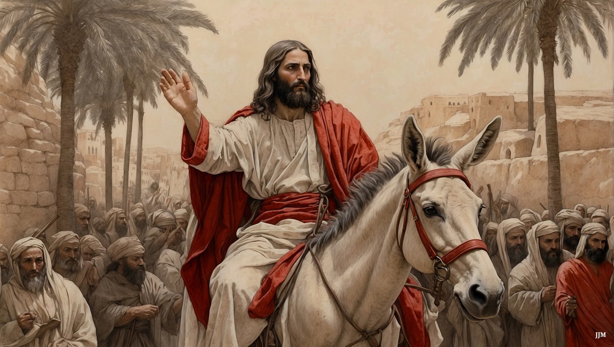 Jesús_entra_en_Jerusalén_03 de Josef Johann Michel