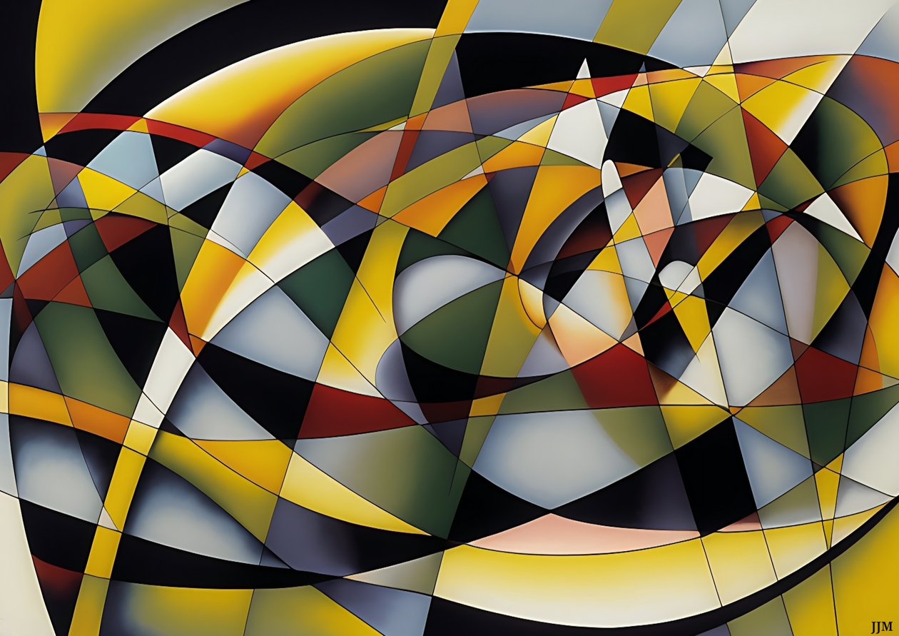 resumen: silver-yellow_curve 6 de Josef Johann Michel
