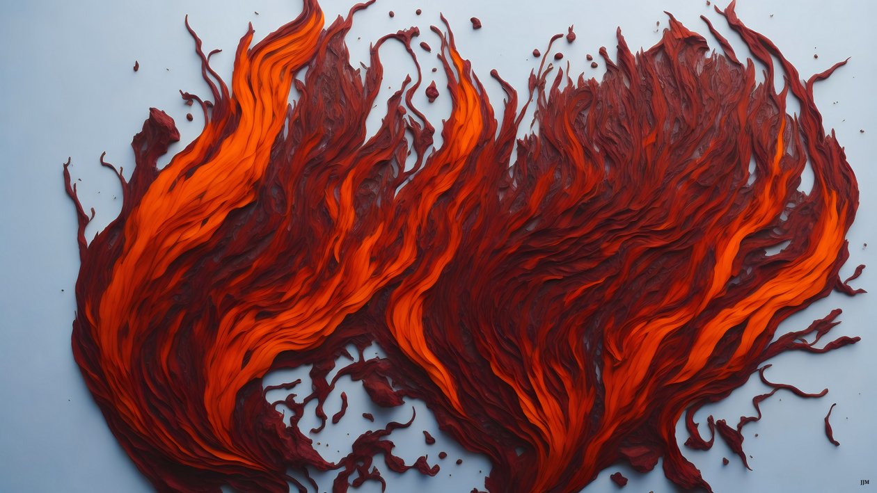 encáustica Feng Shui fuego Elemento _01 de Josef Johann Michel