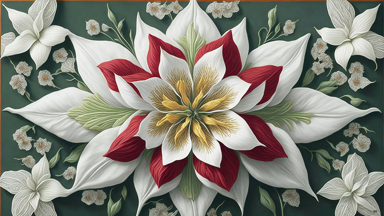 mandala: Amarilis elementos_01 de Josef Johann Michel