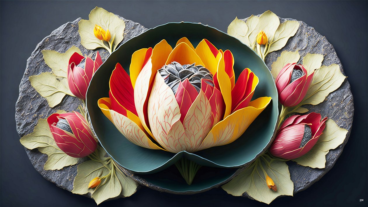 mandala: tulipanes elementos_02 de Josef Johann Michel