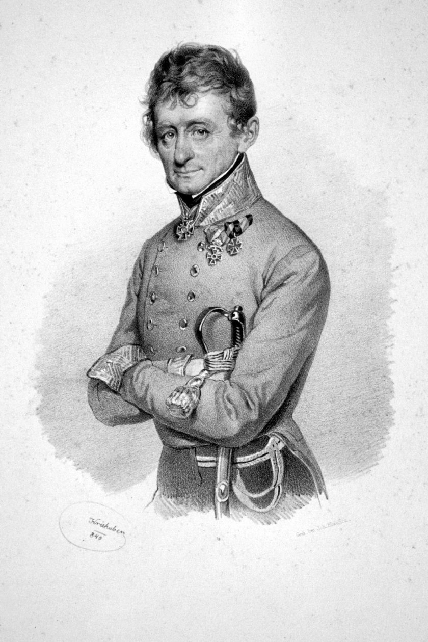 Franz Georg Dominik von Waldstätten Litho de Josef Kriehuber
