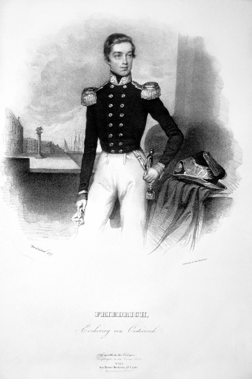 Federico Archiduque Litho de Josef Kriehuber