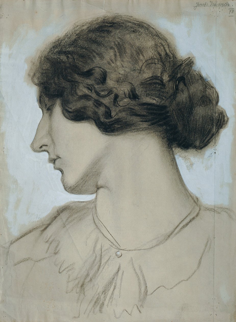 Cabeza de una mujer joven de perfil de Josef Wawra