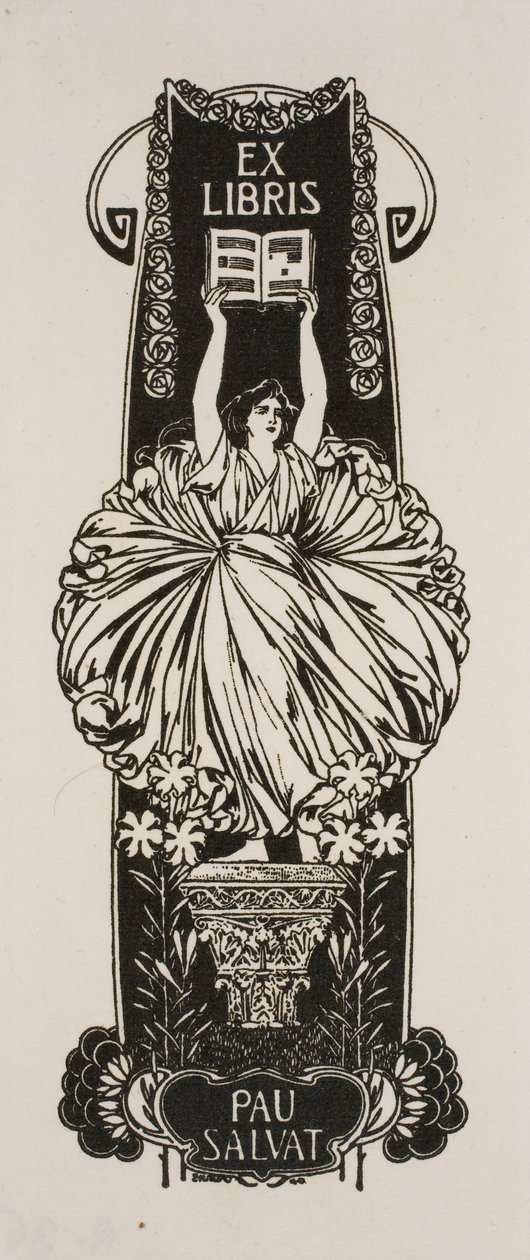 Ex libris de Pau Salvat de Josep Triadó
