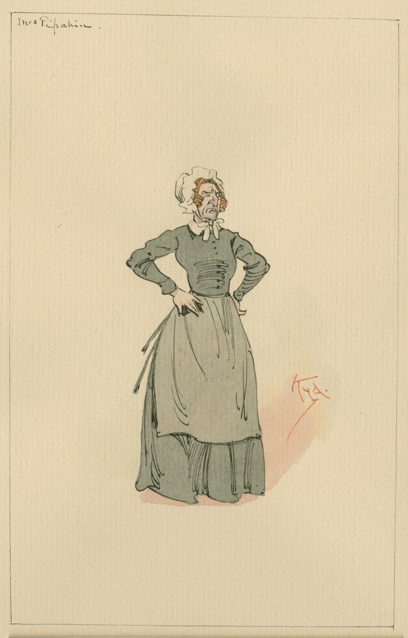 La señora Pipchin, c.1920s de Joseph Clayton Clarke