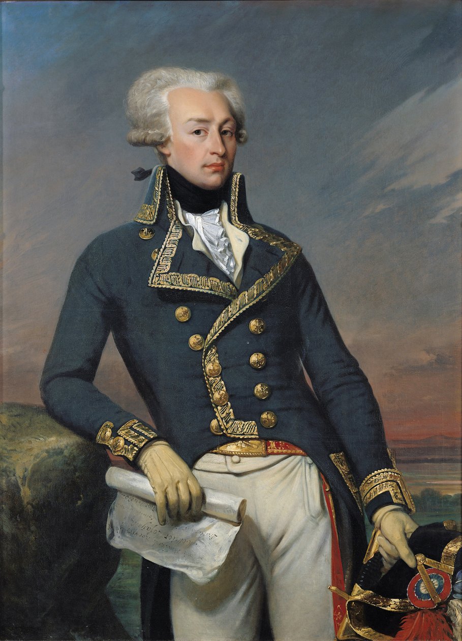 Retrato de Gilbert Motier (1757-1834) el Marqués de La Fayette como Teniente General, 1791 de Joseph Desire Court