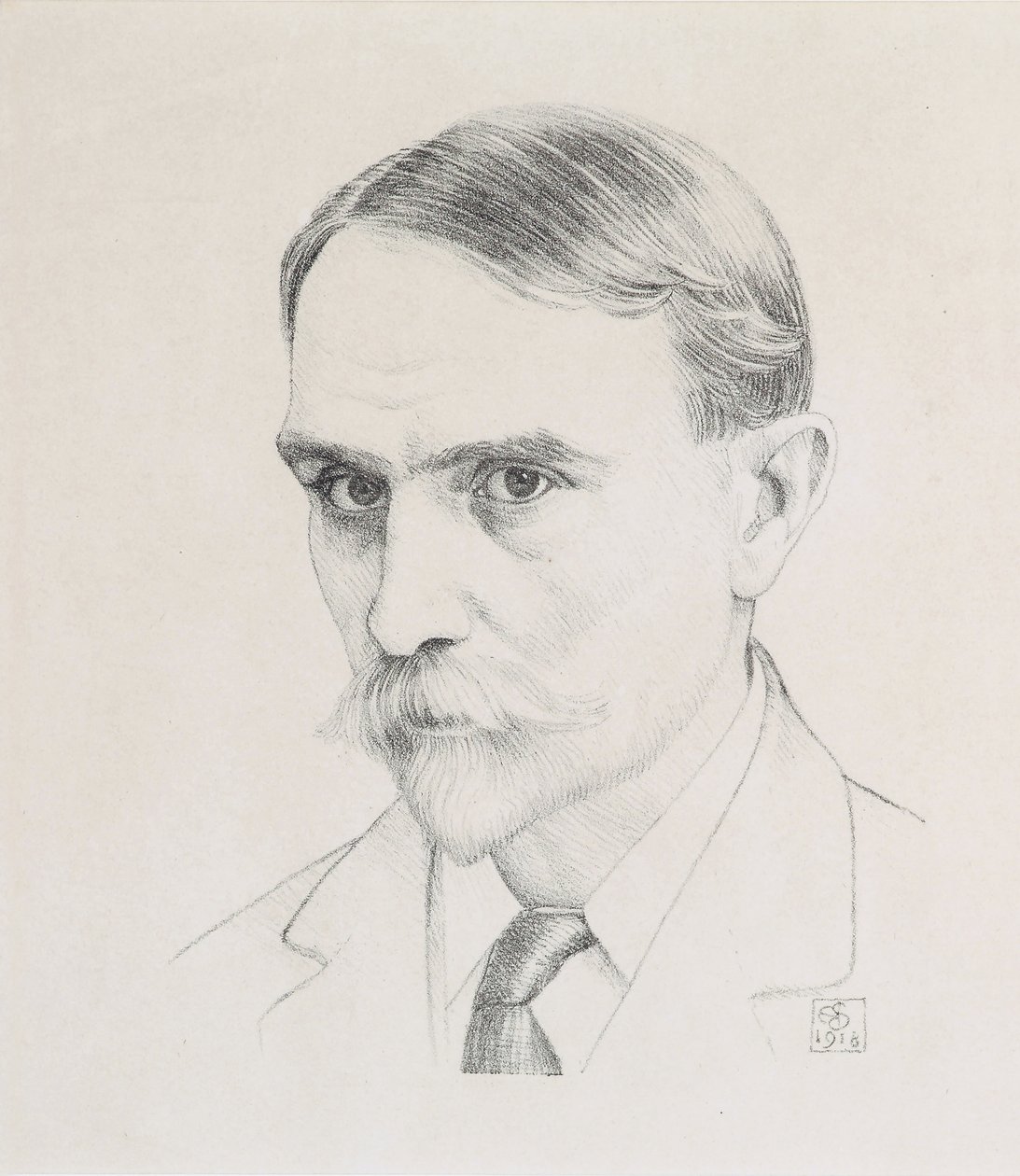 Autorretrato, 1918 de Joseph Edward Southall