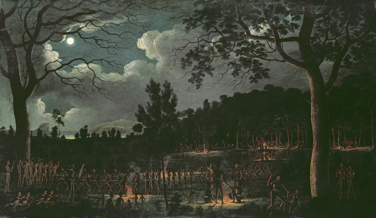 Corroboree en Newcastle, c.1818 de Joseph Lycett