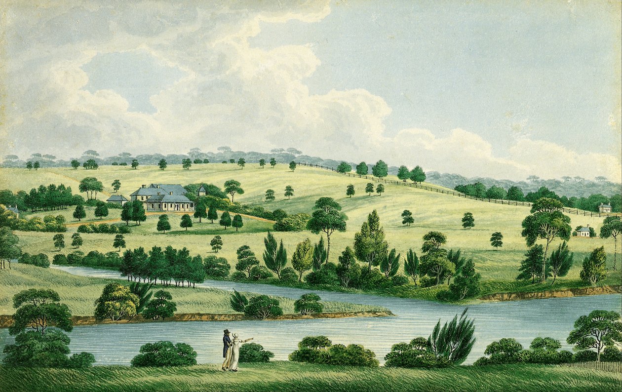 Residencia de John Macarthur Esq cerca de Parramatta N.S.W. de Joseph Lycett