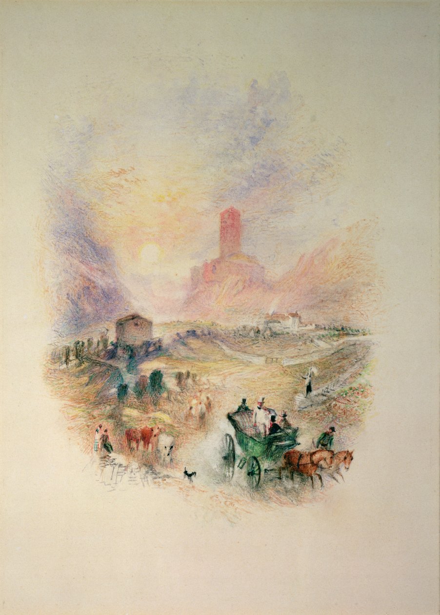 Sir Walter Scott visitando Smallholm Tower de Joseph Mallord William Turner