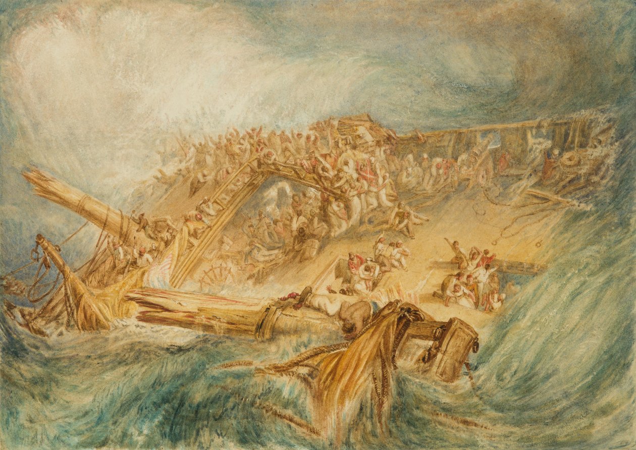 La pérdida de un barco de la Compañía de las Indias Orientales, c.1818 de Joseph Mallord William Turner