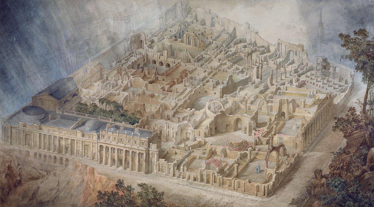 El Banco de Inglaterra en ruinas, 1830 de Joseph Michael Gandy