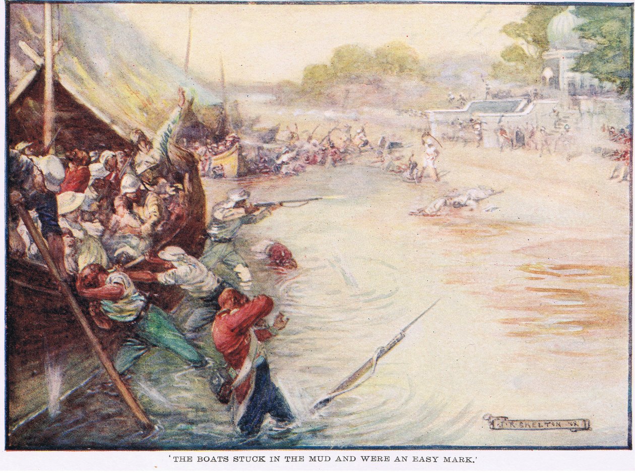 Los barcos atrapados en el barro eran un blanco fácil de Joseph Ratcliffe Skelton