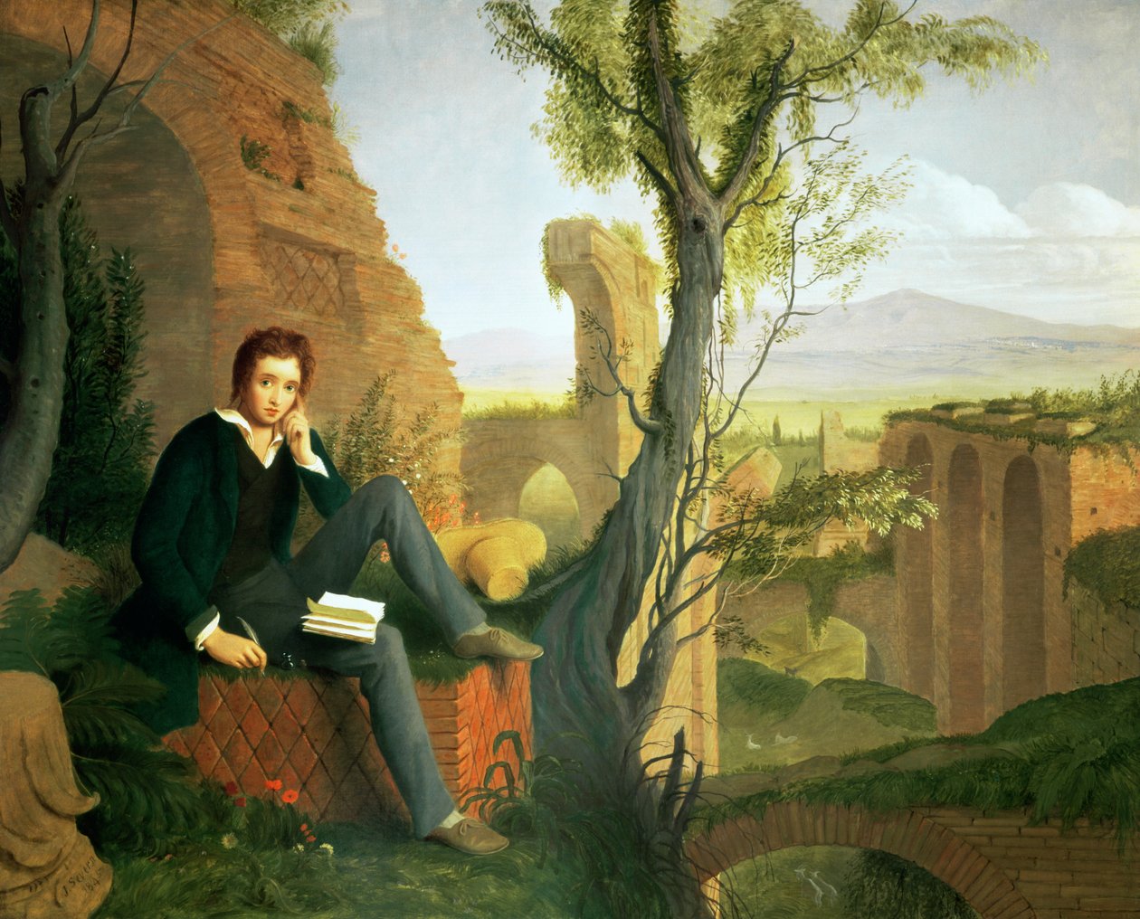 Percy Bysshe Shelley (1792-1822) 1845 de Joseph Severn