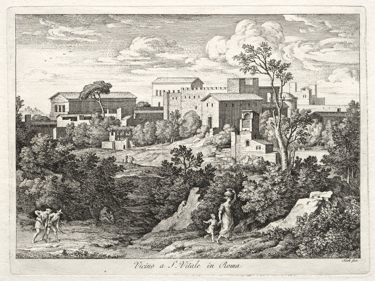 View of San Vitale, Rome de Joseph Anton Koch
