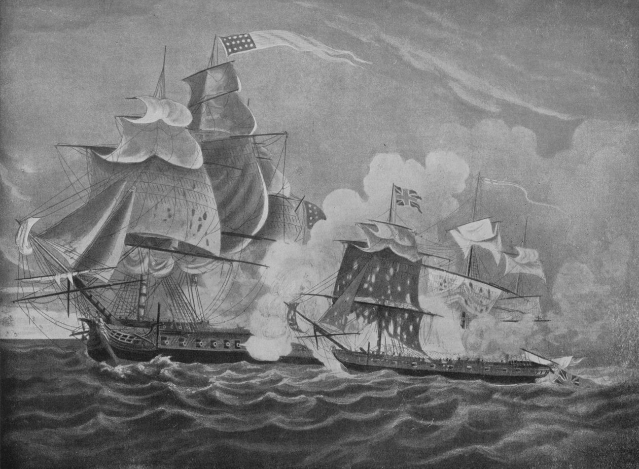 El Presidente y el Pequeño Cinturón, c1812 de Joseph Cartwright