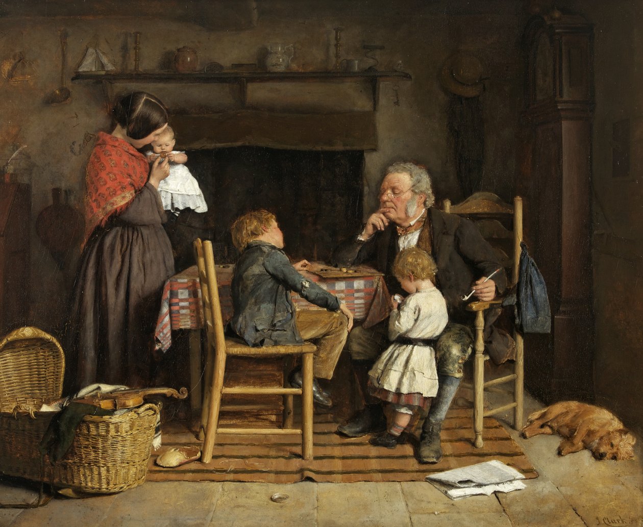 Los jugadores de damas, 1859 de Joseph Clark