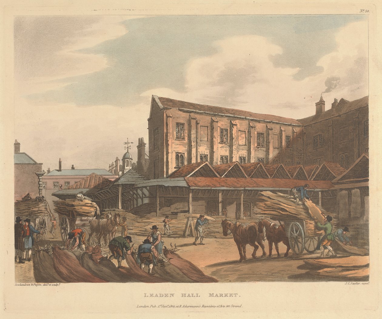 Mercado de Leaden Hall de Joseph Constantine Stadler