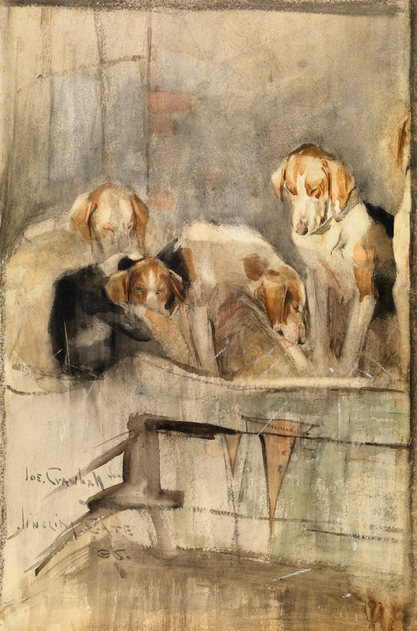 Foxhounds - Puerta Jingling de Joseph Crawhall