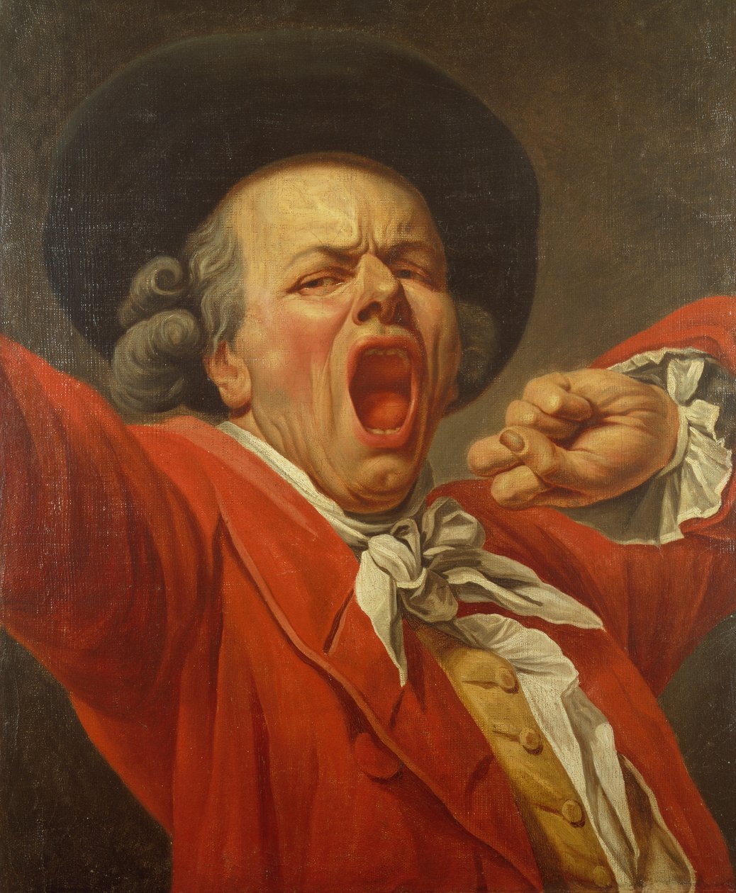 Autorretrato como un hombre que bosteza de Joseph Ducreux