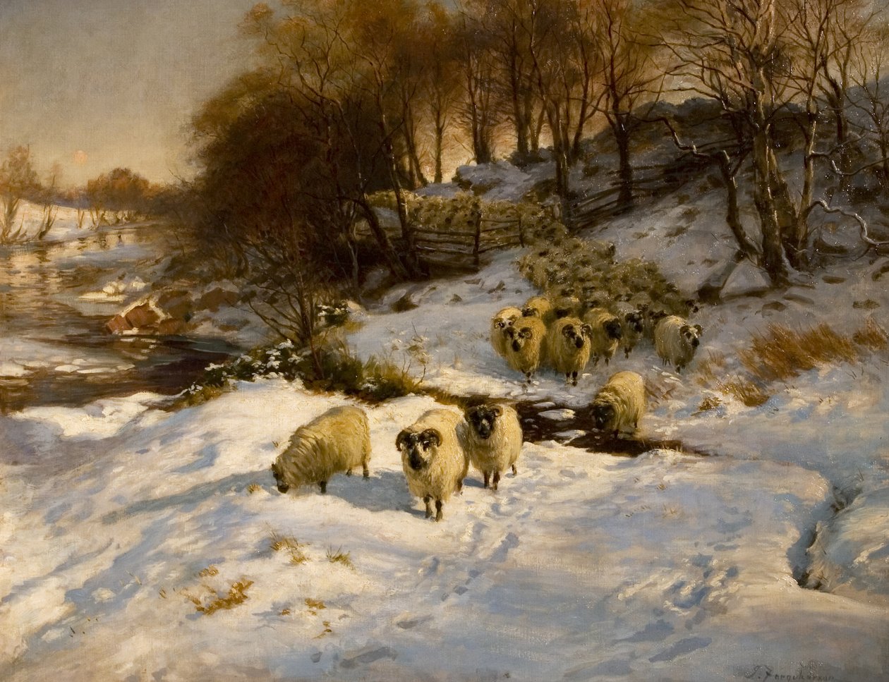 Ovejas en la Nieve, 1935 de Joseph Farquharson