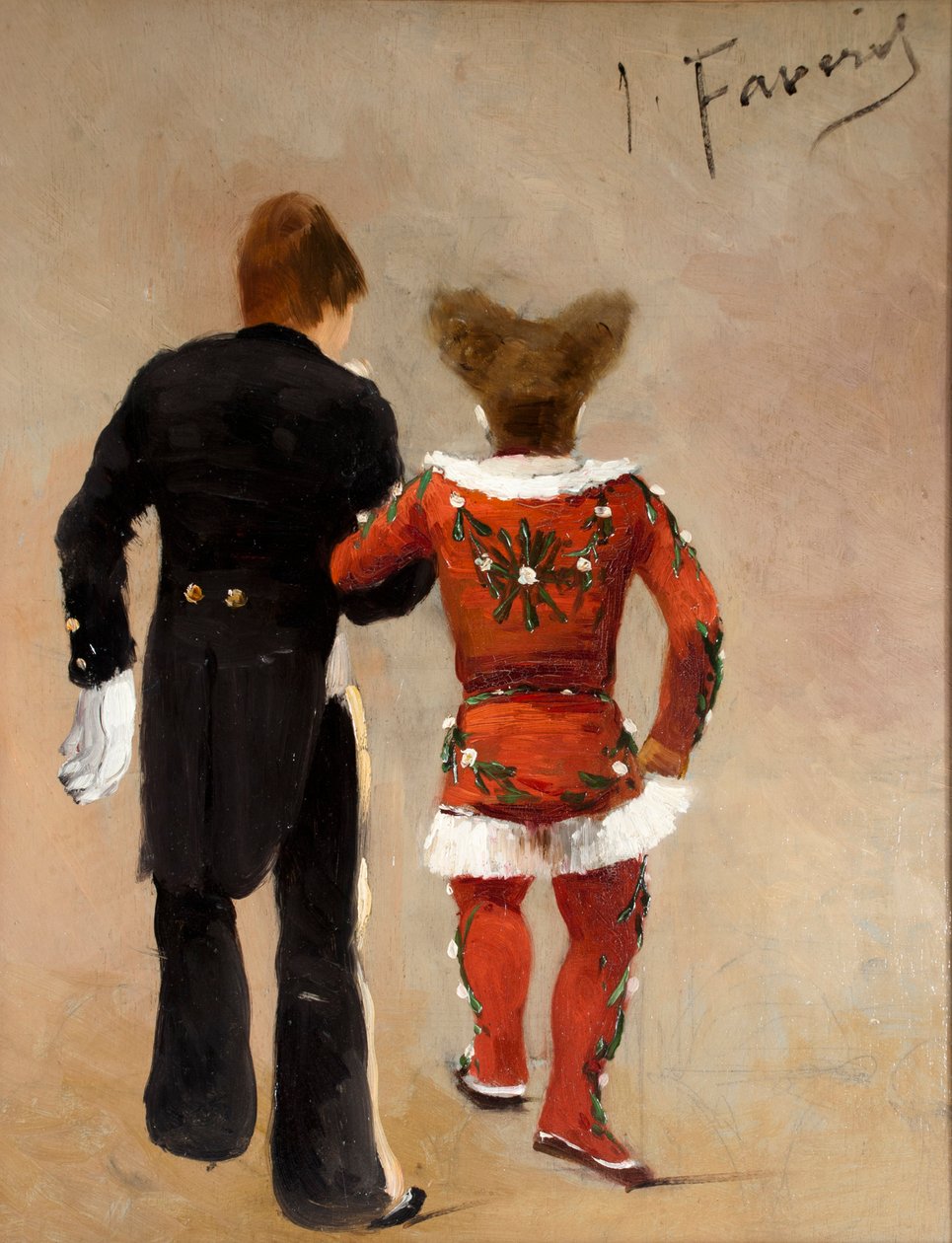Dos payasos, ca 1885 de Joseph Faverot